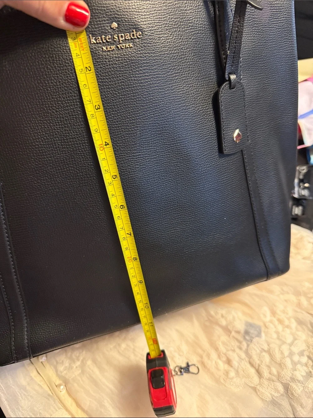 kate spade Black Leather Shoulder Tote